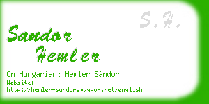 sandor hemler business card